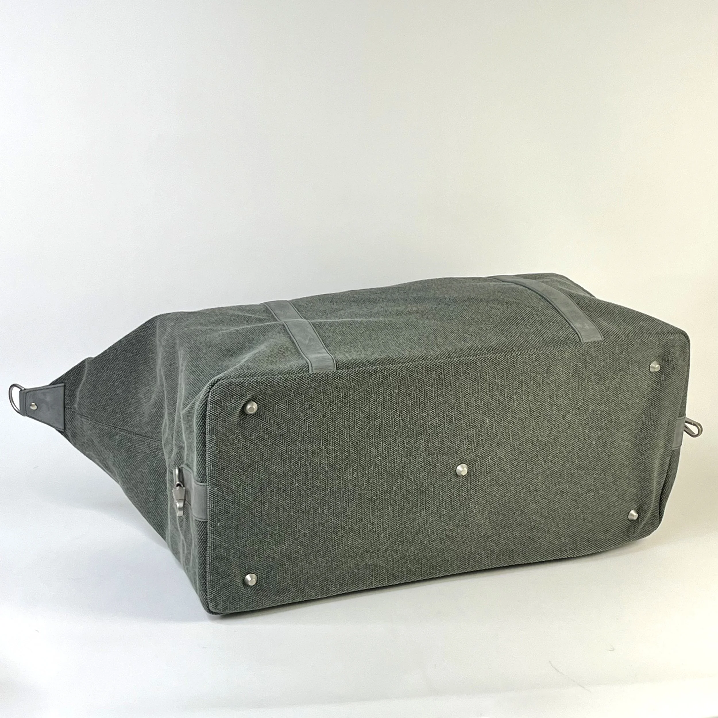 Rolex Grey Canvas & Suede Leather Travel Duffel Bag – Rare Collectible